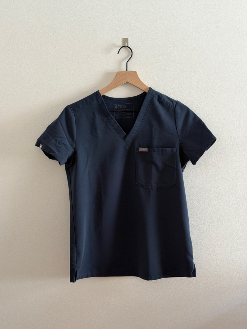 Figs V-Neck Scrub Top - Dark Harbor Blue